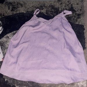 purple light cheetah print long flowy tank top